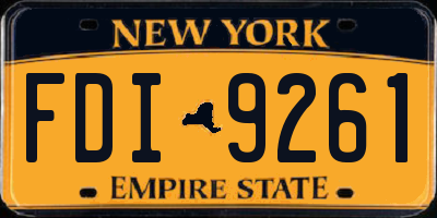 NY license plate FDI9261
