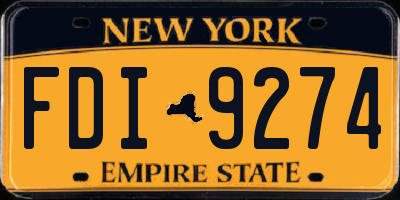 NY license plate FDI9274