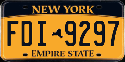 NY license plate FDI9297