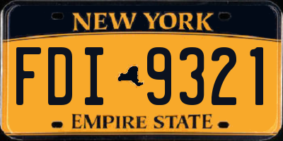 NY license plate FDI9321