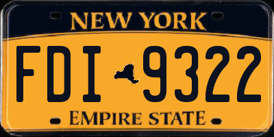 NY license plate FDI9322