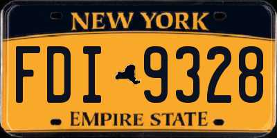 NY license plate FDI9328