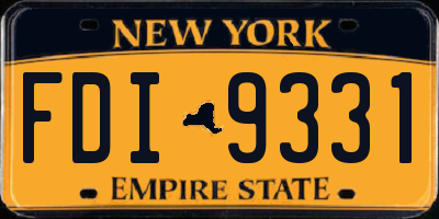 NY license plate FDI9331