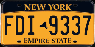 NY license plate FDI9337
