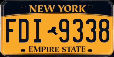 NY license plate FDI9338
