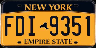 NY license plate FDI9351
