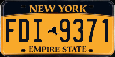 NY license plate FDI9371