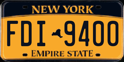 NY license plate FDI9400