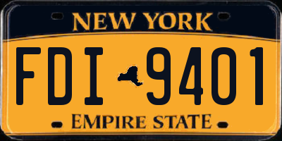 NY license plate FDI9401