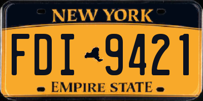 NY license plate FDI9421