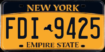 NY license plate FDI9425