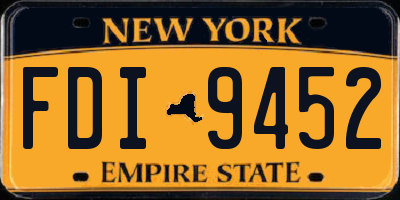 NY license plate FDI9452