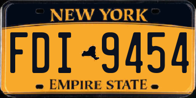 NY license plate FDI9454