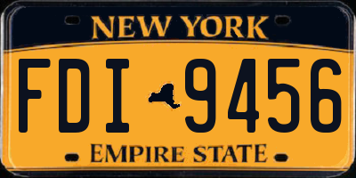NY license plate FDI9456