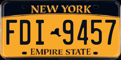 NY license plate FDI9457