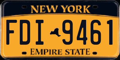 NY license plate FDI9461