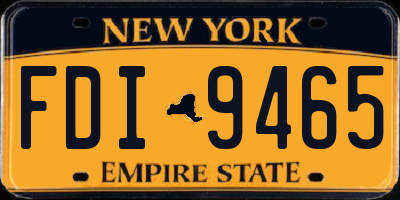 NY license plate FDI9465