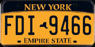 NY license plate FDI9466