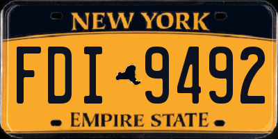 NY license plate FDI9492