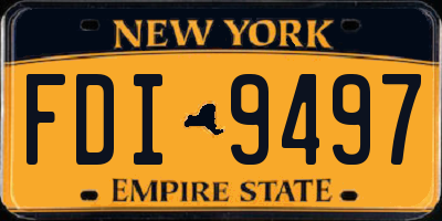 NY license plate FDI9497