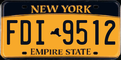 NY license plate FDI9512