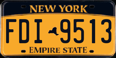 NY license plate FDI9513