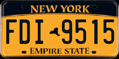 NY license plate FDI9515