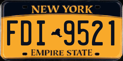 NY license plate FDI9521