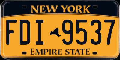 NY license plate FDI9537