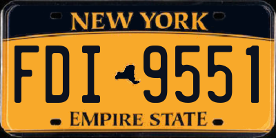NY license plate FDI9551