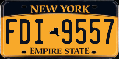 NY license plate FDI9557