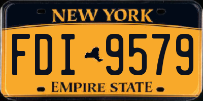 NY license plate FDI9579