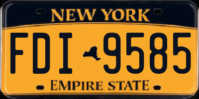 NY license plate FDI9585