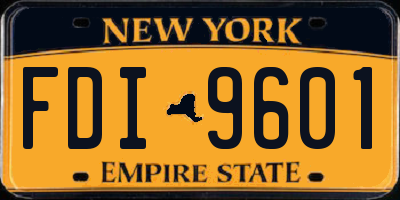 NY license plate FDI9601