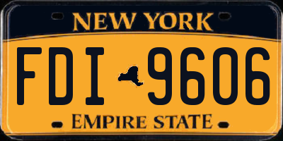 NY license plate FDI9606