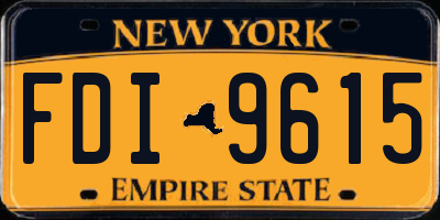 NY license plate FDI9615