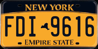 NY license plate FDI9616
