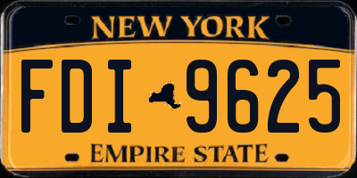 NY license plate FDI9625