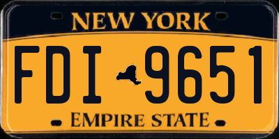 NY license plate FDI9651