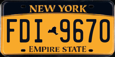 NY license plate FDI9670