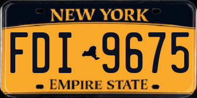 NY license plate FDI9675