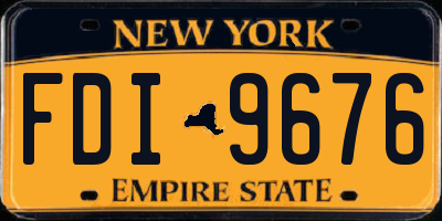 NY license plate FDI9676