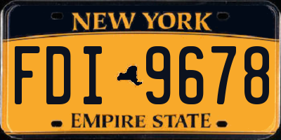 NY license plate FDI9678