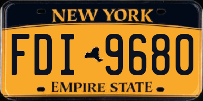 NY license plate FDI9680