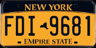 NY license plate FDI9681