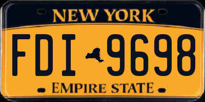 NY license plate FDI9698