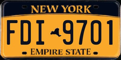 NY license plate FDI9701