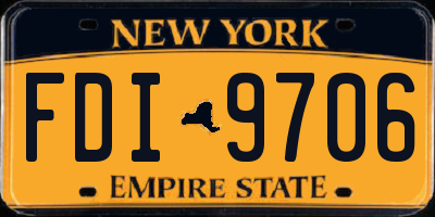 NY license plate FDI9706