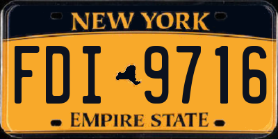 NY license plate FDI9716