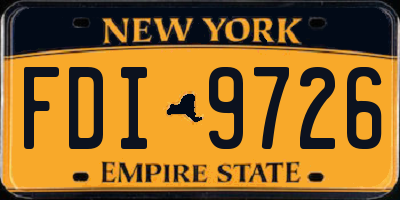 NY license plate FDI9726